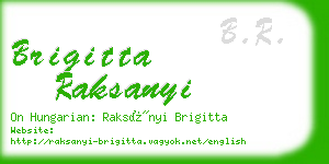 brigitta raksanyi business card